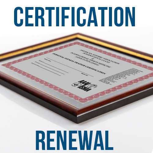 AAAI Certification Renewal